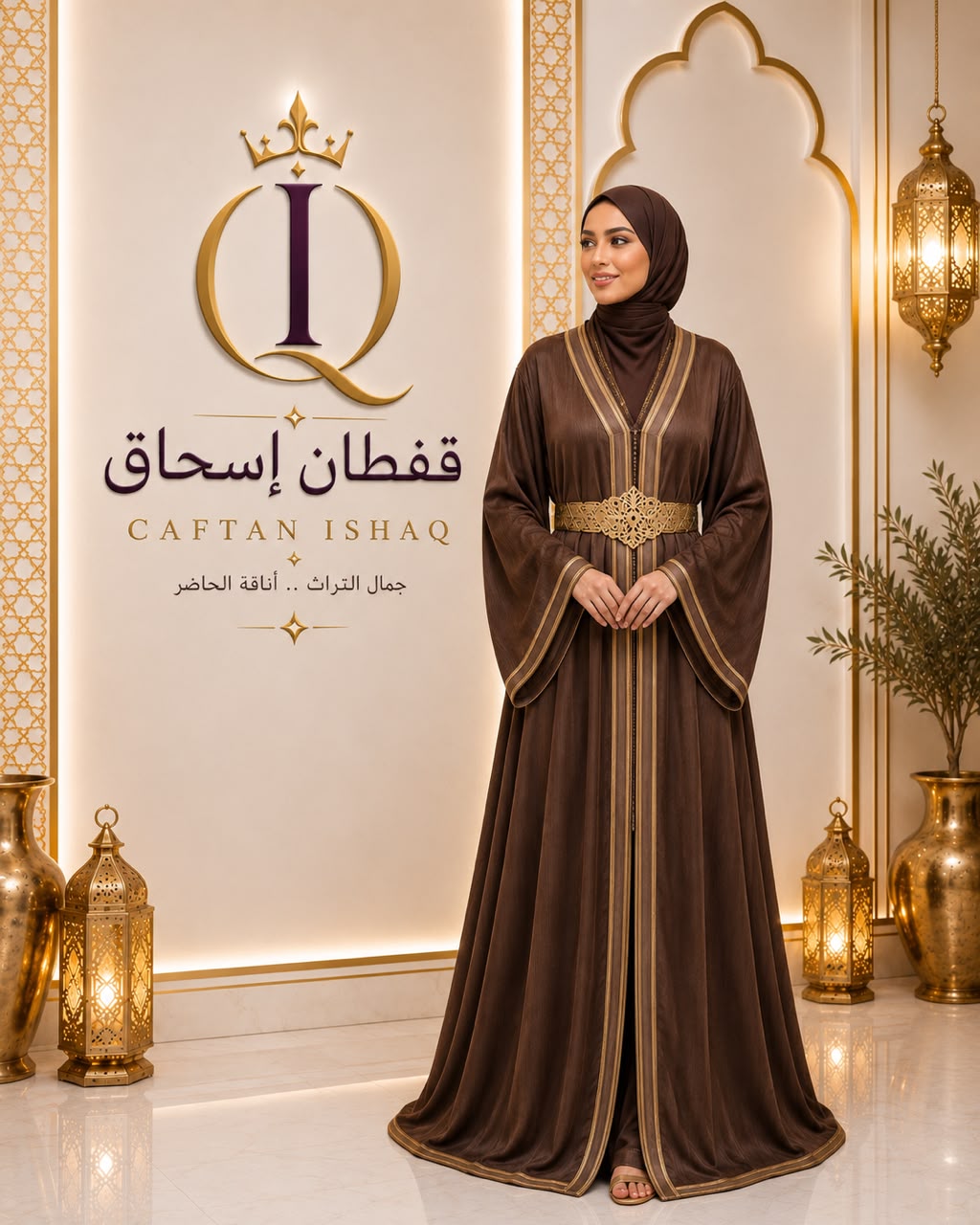 قفطان الشوكولا الذهبي
